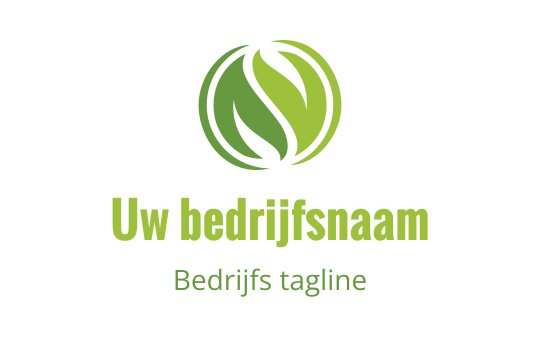 Modern groen logo ontwerp met een cirkelvormig bladmotief