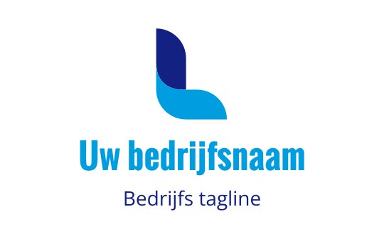 Modern blauw en teal logo ontwerp met een gestileerde letter L
