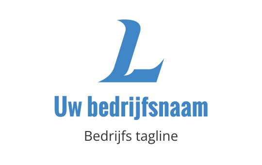 Stijlvol blauw logo met een opvallende letter "L