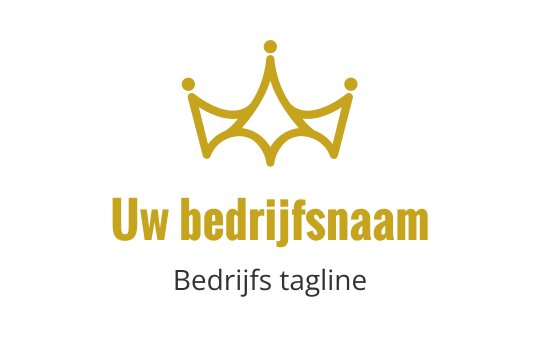 Elegante kroon logo ontwerp in goud met moderne typografie
