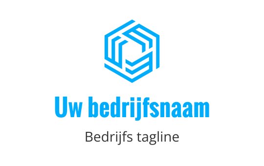 Modern blauw hexagonaal logo ontwerp met in elkaar grijpende lijnen