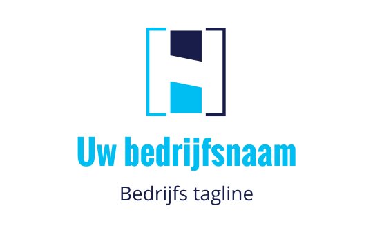 Modern blauw en donkergrijs logo ontwerp met een gestileerde letter H