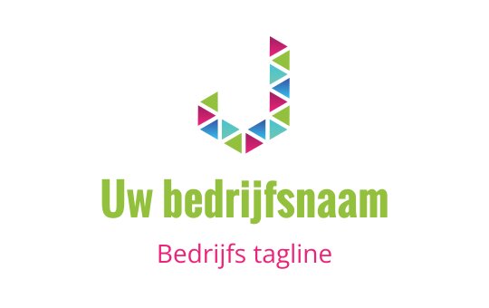 Kleurrijk geometrisch logo ontwerp met een gestileerde letter J