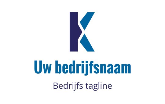Modern blauw en teal logo ontwerp met een gestileerde letter K
