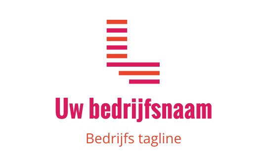 Modern logo ontwerp met een gestileerde letter L en horizontale strepen