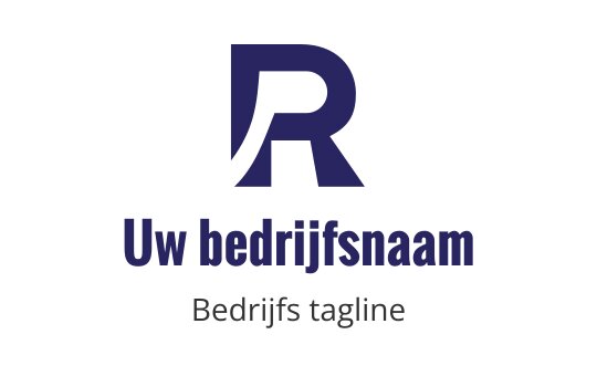 Modern blauw letter R logo ontwerp met een strakke, geometrische stijl