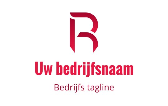 Dik rood letter "R" logo ontwerp met moderne typografie