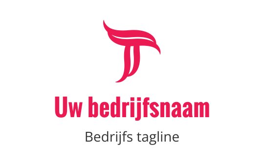 Stijlvol logo ontwerp met een gedurfde rode letter T en vloeiende elementen