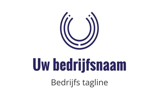 Modern cirkelvormig logo ontwerp met gebogen lijnen in diepblauw