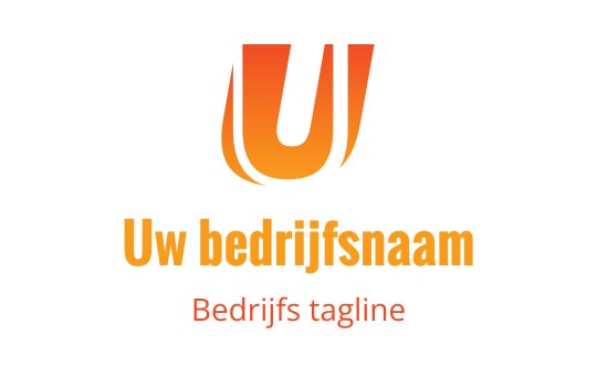 Modern oranje en gele logo ontwerp met een gestileerde letter U