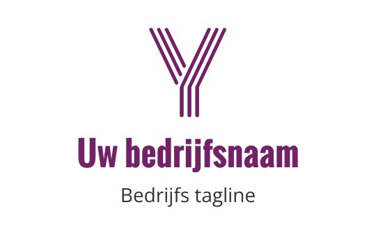 Modern paars logo ontwerp met een gestileerde letter Y en lijnen