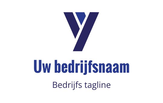 Modern blauw en donkergrijs logo ontwerp met een gestileerde letter V