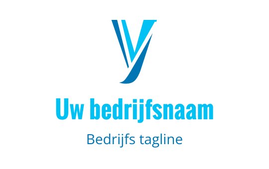 Modern blauw en teal logo ontwerp met gestileerde letter V elementen