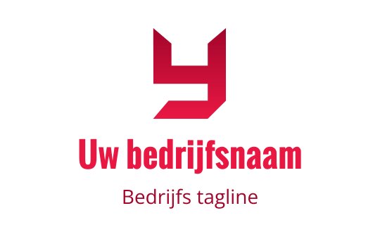 Modern rood logo ontwerp met een gestileerde letter Y