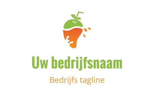 Creatief wortel logo ontwerp met groene bladeren en oranje accenten