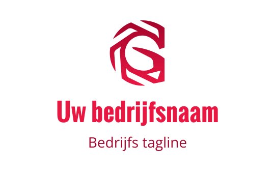 Modern rood en grijs logo ontwerp met een gestileerde letter G