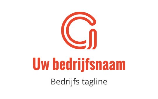 Modern logo ontwerp met een gestileerde rode letter "C" en "G