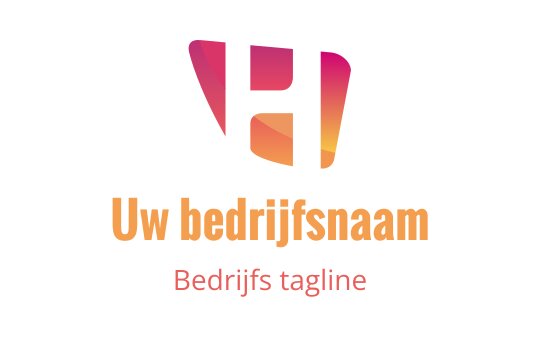 Modern logo ontwerp met een gestileerde letter 'H' in gradient kleuren