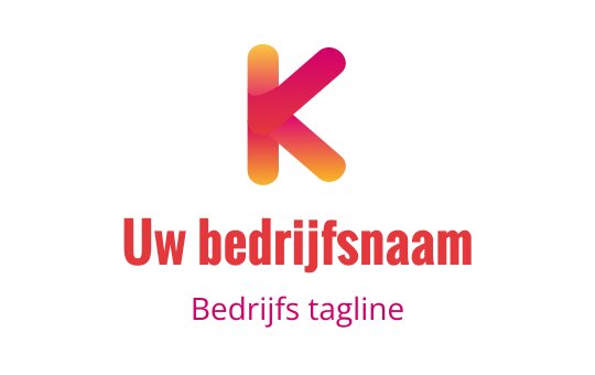 Modern gradient logo ontwerp met een gestileerde letter K in levendige kleuren