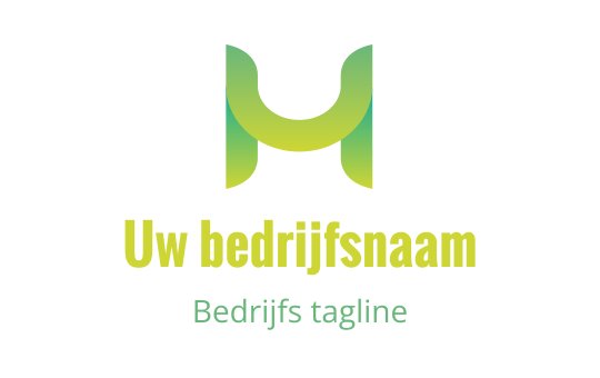 Modern groen logo ontwerp met een gestileerde letter M
