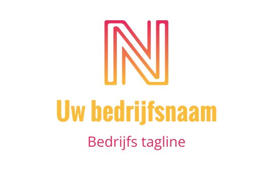 Modern logo ontwerp met een gestileerde letter "N" in gradient kleuren