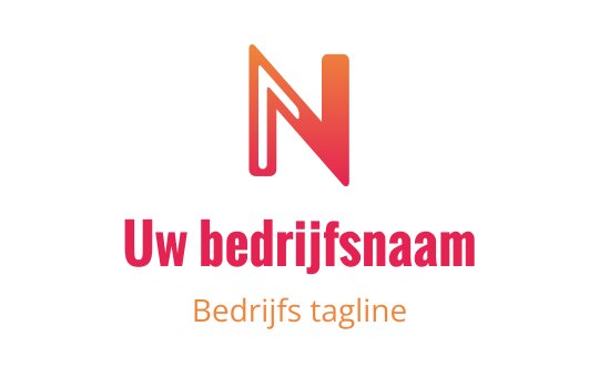 Modern logo ontwerp met een gestileerde letter N in een gradient