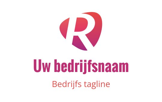 Modern logo ontwerp met een gestileerde letter R in een roze-paarse gradient