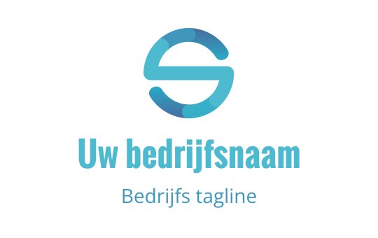 Modern blauw cirkelvormig logo ontwerp met gestileerde letter S