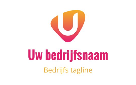 Modern logo ontwerp met een gestileerde letter U in gradient kleuren