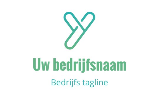 Modern verweven logo ontwerp in groene en blauwe tinten