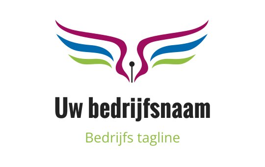 Kleurrijk vleugel logo ontwerp met vloeiende lijnen in roze en blauw