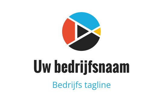 Kleurrijk cirkelvormig logo ontwerp met een afspeelknop en geometrische vormen