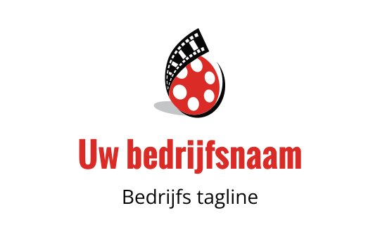 Speelse lieveheersbeestje logo ontwerp met een filmrol element