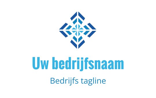 Modern blauw geometrisch logo ontwerp met pijlmotieven