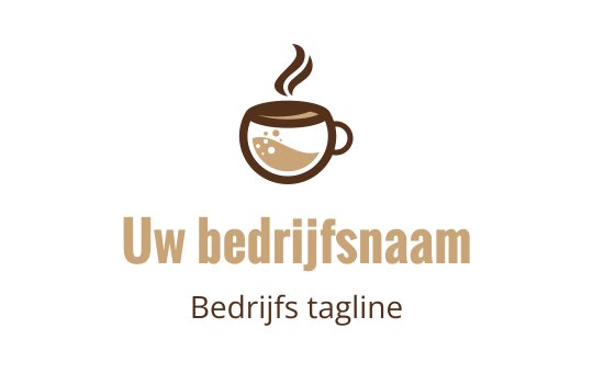 Logo ontwerp van een koffiekop met stoom en speelse bellen