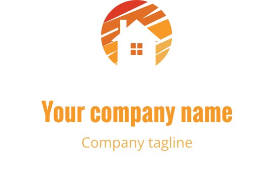 Vibrant logo ontwerp met een koraal en gouden feestthema