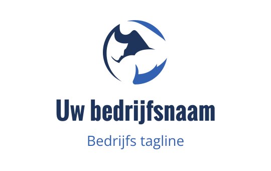 Modern blauw cirkelvormig logo ontwerp met abstracte golf elementen