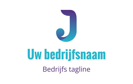 Modern blauw en paars logo ontwerp met een gestileerde letter J
