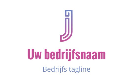 Modern logo ontwerp met een gestileerde letter 'j' in een roze-paarse gradient