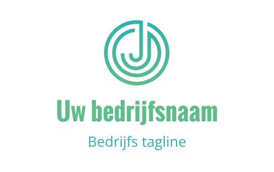 Modern cirkelvormig logo ontwerp met een gestileerde letter J in teal gradaties