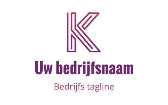 Modern geometrisch logo ontwerp met een gestileerde letter K in gradientkleuren
