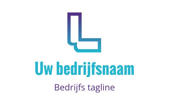 Modern blauw en paars logo ontwerp met een gestileerde letter L