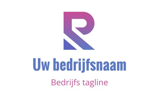 Modern paars en roze logo ontwerp met gestileerde letters R en R