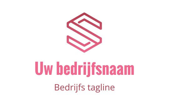 Modern roze en grijs logo ontwerp met een gestileerde letter S