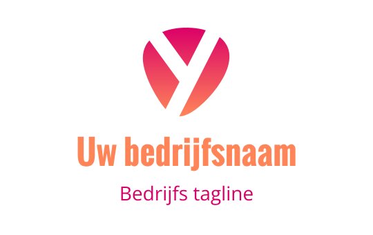 Modern logo ontwerp met een gestileerde letter Y in roze en oranje
