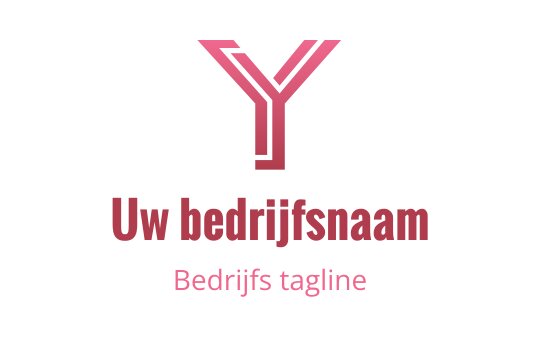 Modern roze en grijs logo ontwerp met een gestileerde letter Y