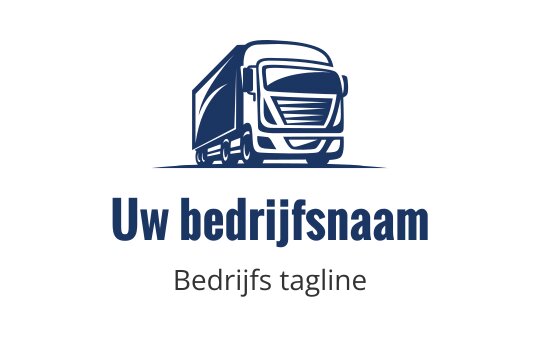 Dapper blauw vrachtwagen logo ontwerp met strakke lijnen en moderne stijl