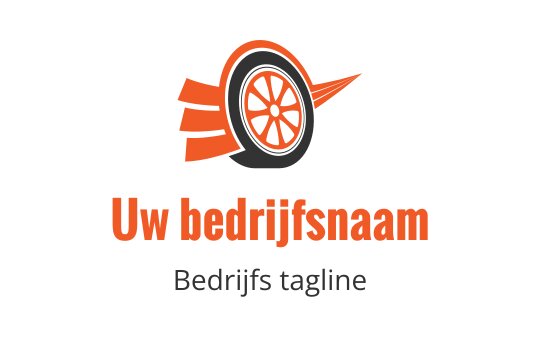 Dynamisch logo ontwerp met een gestileerde band en bewegingslijnen