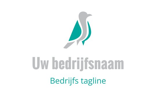Stijlvol vogel logo ontwerp met teal accenten en moderne typografie
