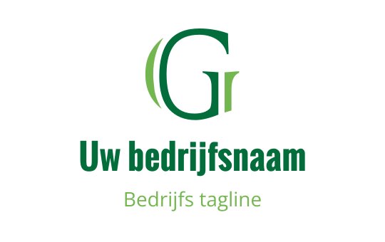 Modern groen logo ontwerp met een gestileerde letter "G